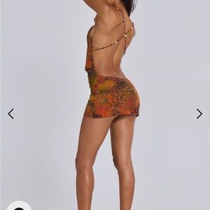 Jaded London Vibrant Orange Backless Mini Dress